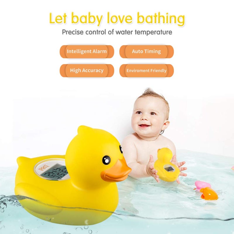 BH Baby Bath Thermometer, The Infant Bath Floating Toy Safety Temperature Water Thermometer, Baby Bath Essentials (Classic Duck) - Image 2